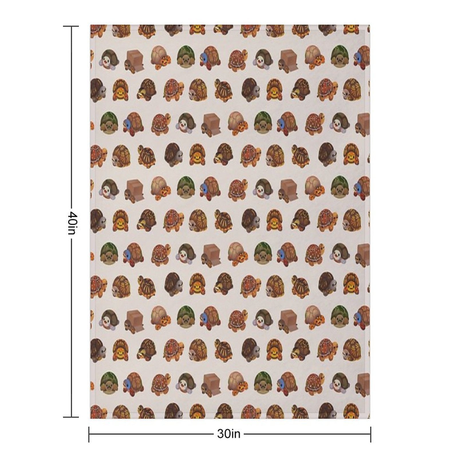 Box Turtle Plush Throw Blanket
