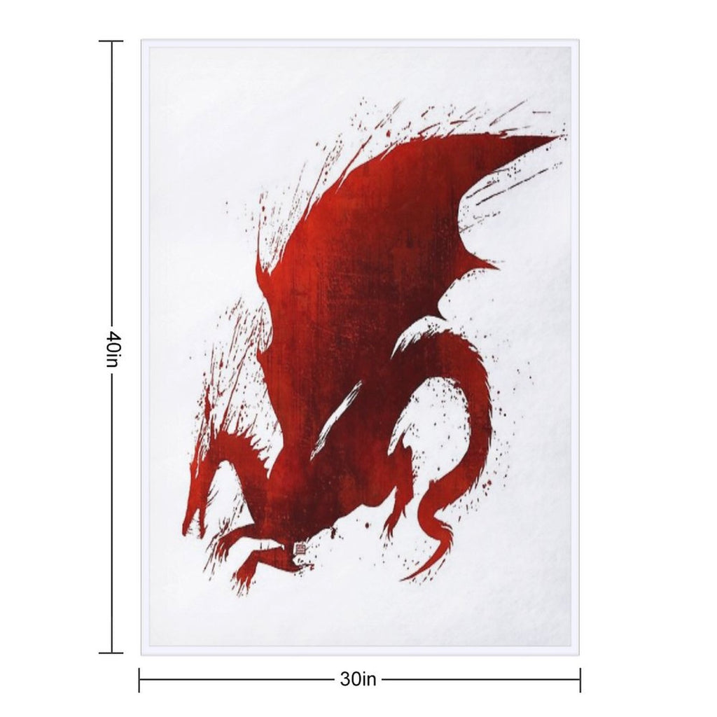 Dragon Age Origins Blood Dragon V1 Premium Throw Blanket