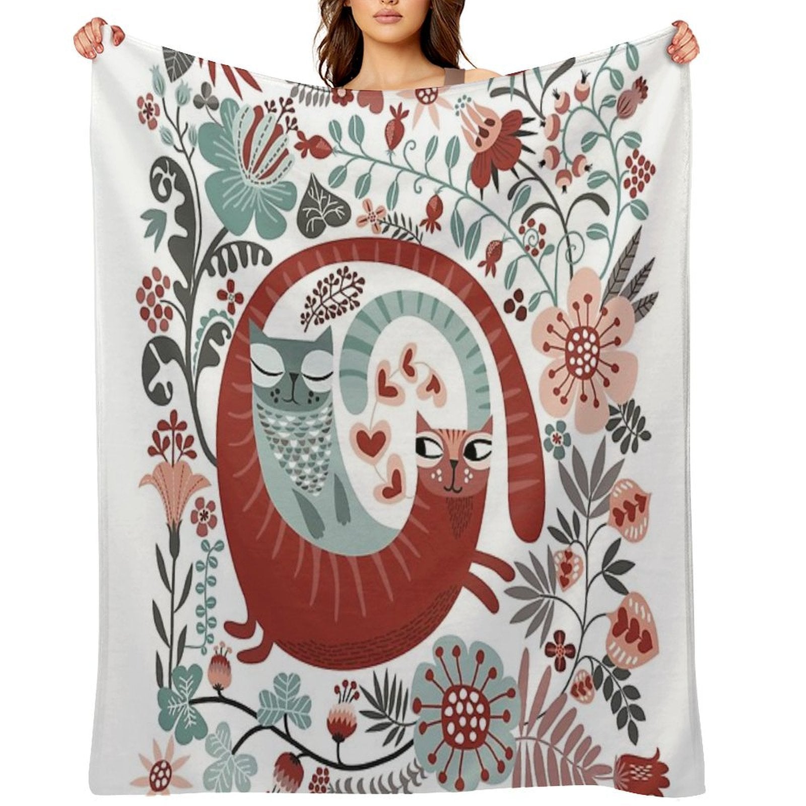 Love Cats Multi-functional Throw Blanket