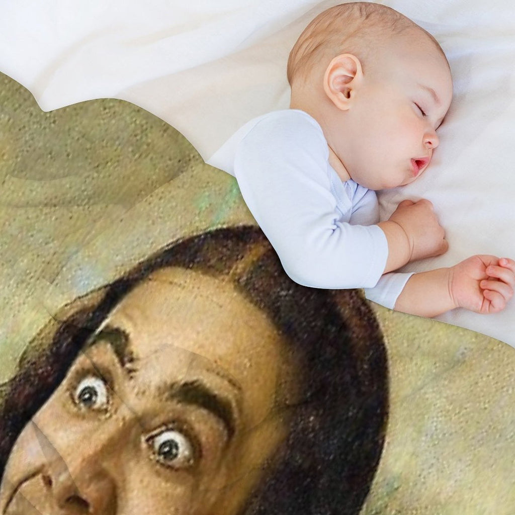 Nicolas Cage As The Mona Lisa All-season Throw Blanket