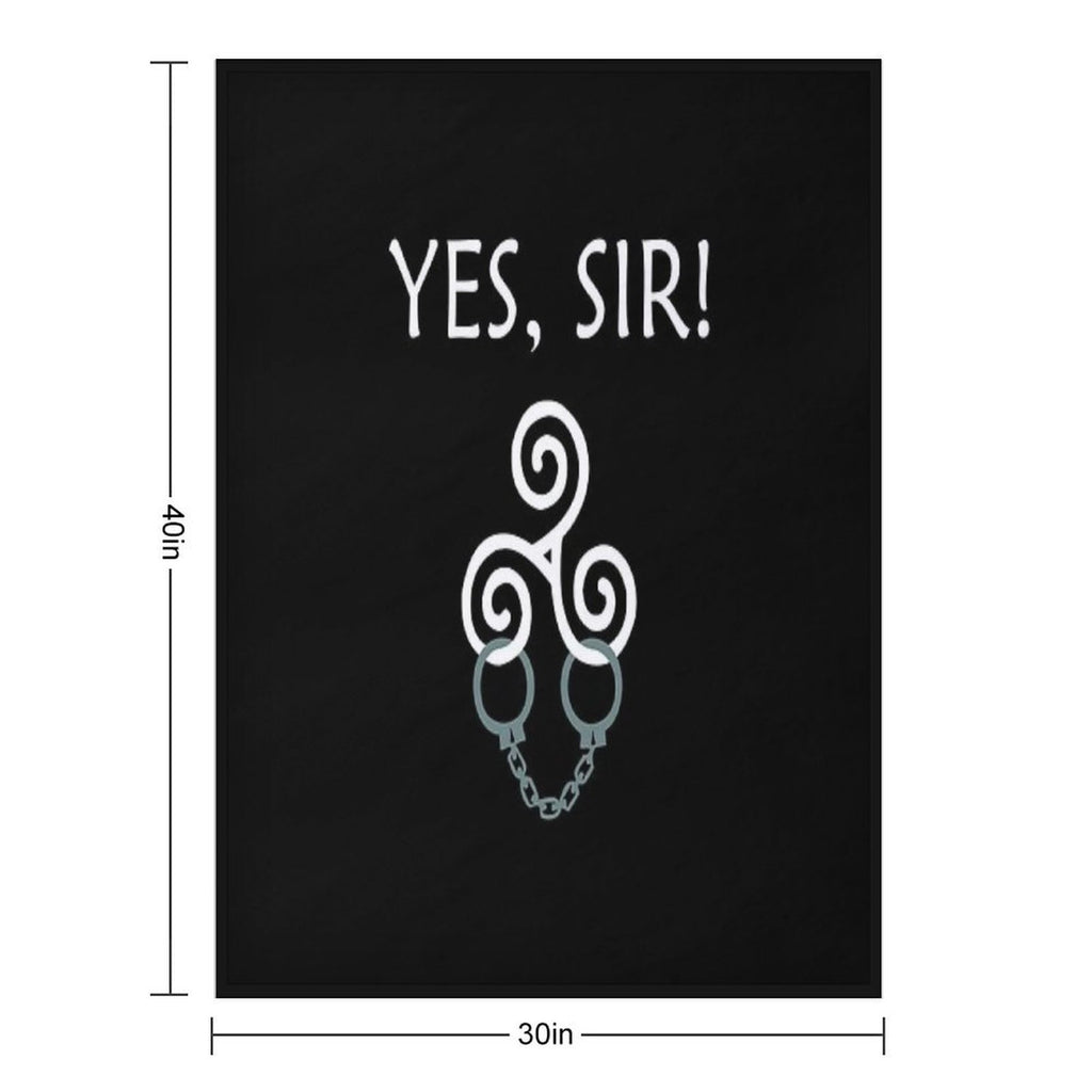 BDSM Triskelion Triskele Handcuffs YES SIR Wrinkle-free Throw Blanket