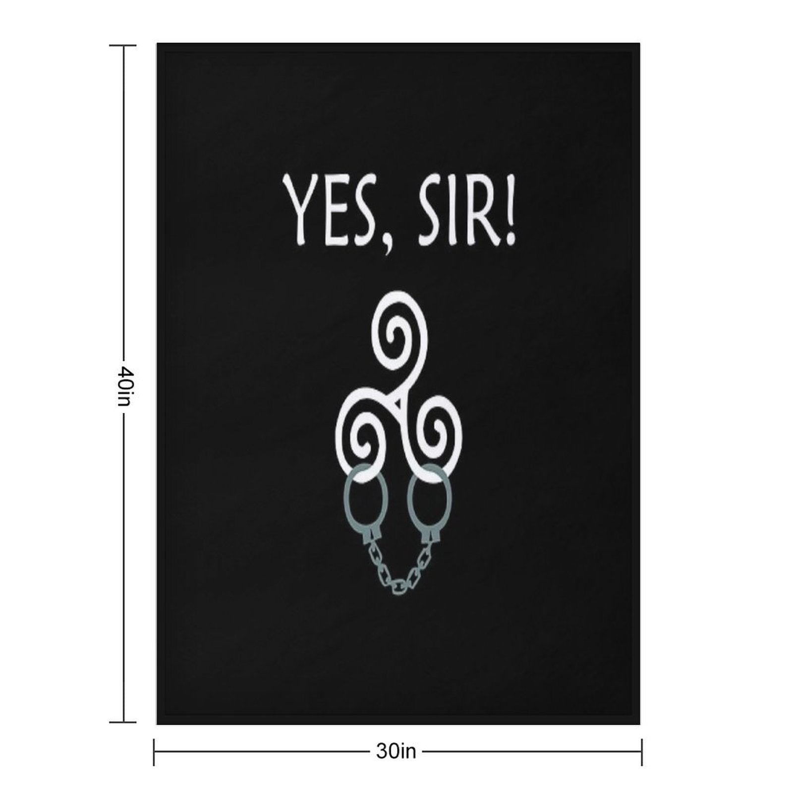BDSM Triskelion Triskele Handcuffs YES SIR Wrinkle-free Throw Blanket