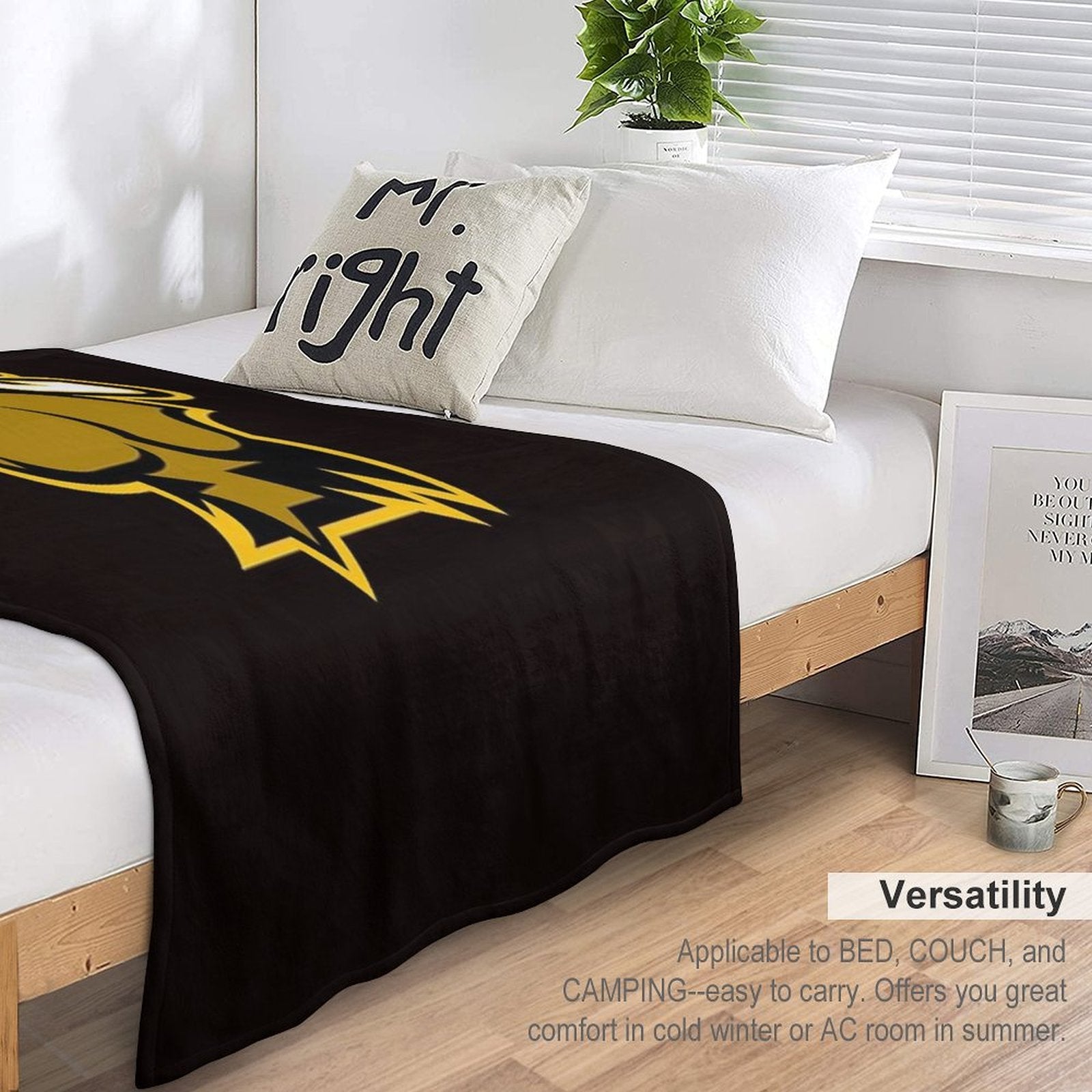 The UMBC Logo Versatility Throw Blanket