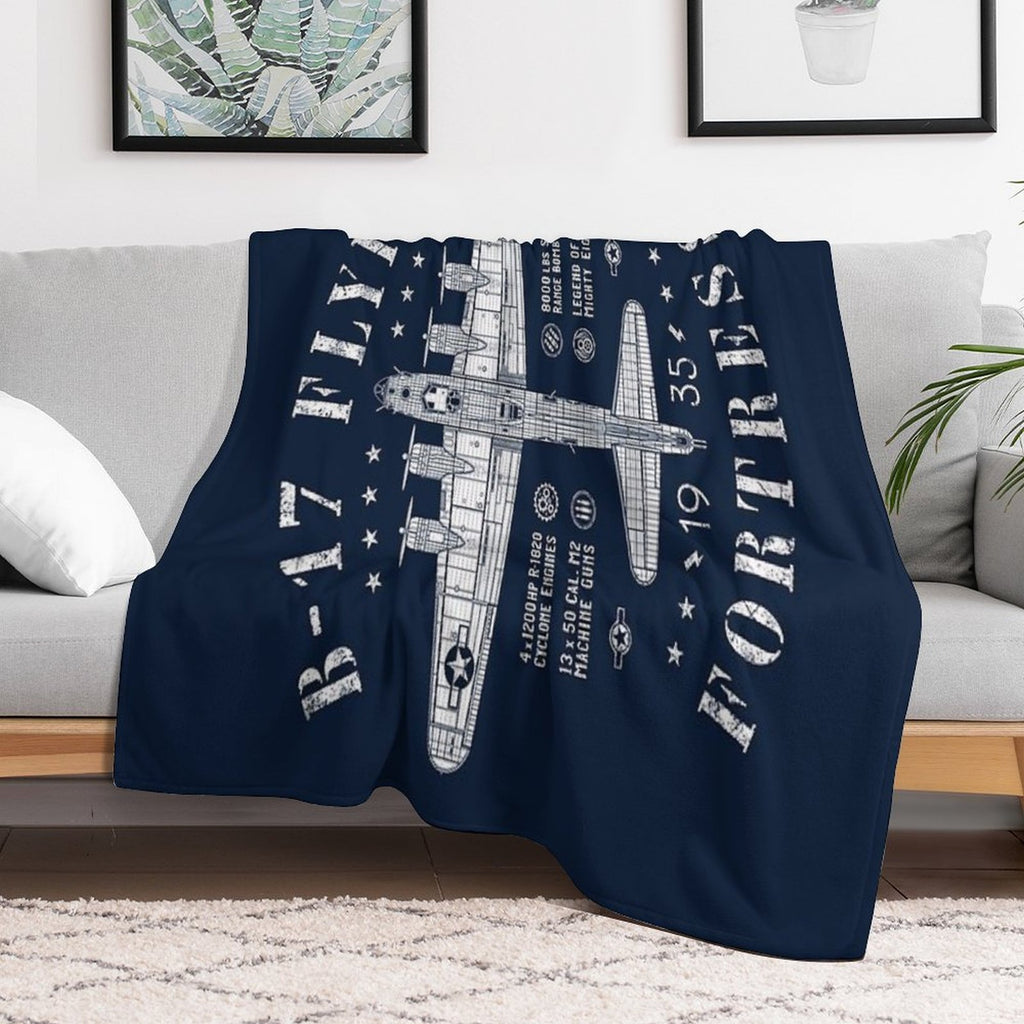B17 Flying Fortress Compact Throw Blanket