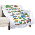 Tractors Farm Vehicles Compact Throw Blanket