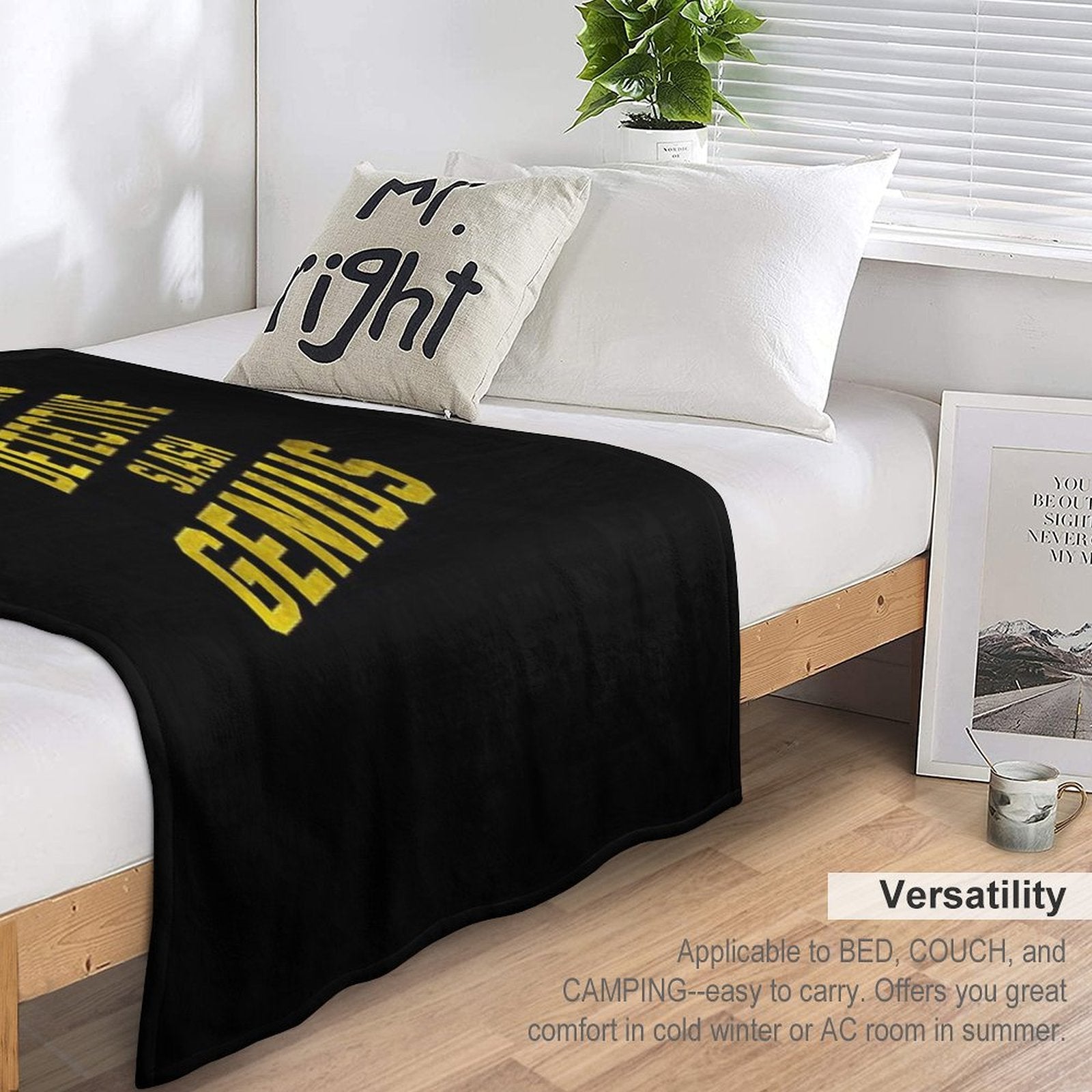 AMAZING DETECTIVE SLASH GENIUS Machine-washable Throw Blanket