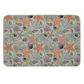 Seashells And Starfish in The Sea Pattern  Toxin-Free Bath Mat