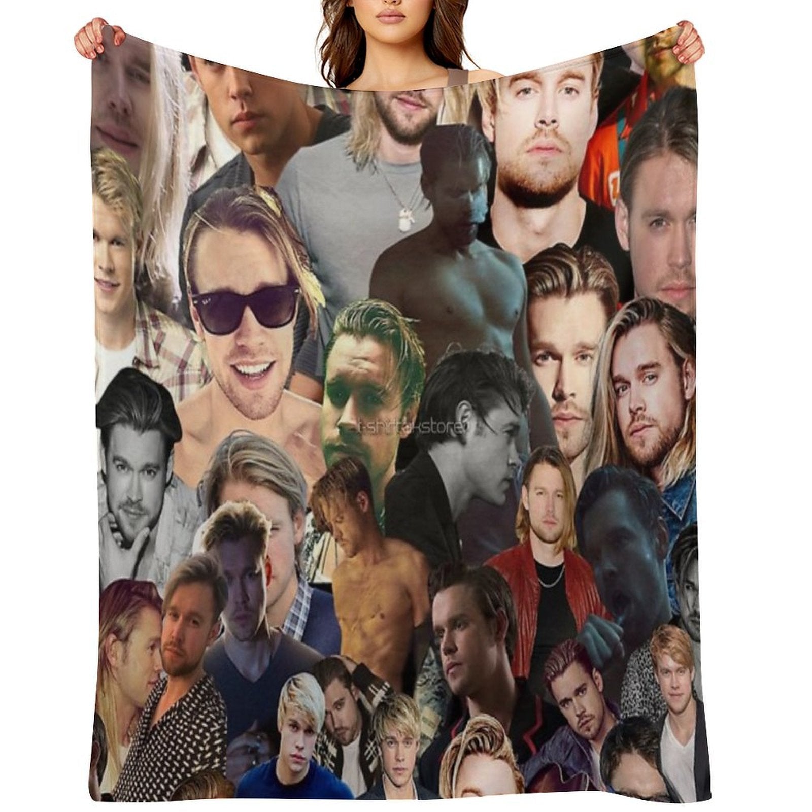 Chord Overstreet Photo Collage Easy Care Throw Blanket