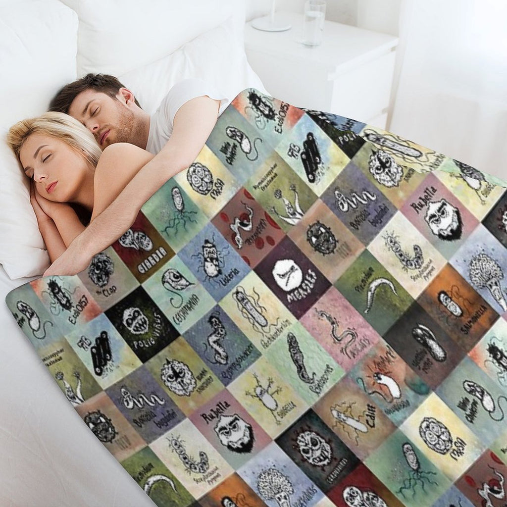Pathogens - Gotta Catch Them All Versatility Throw Blanket