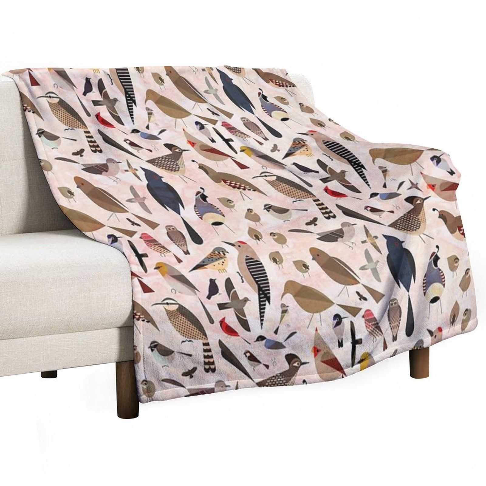 Sonoran Birds Machine-washable Throw Blanket