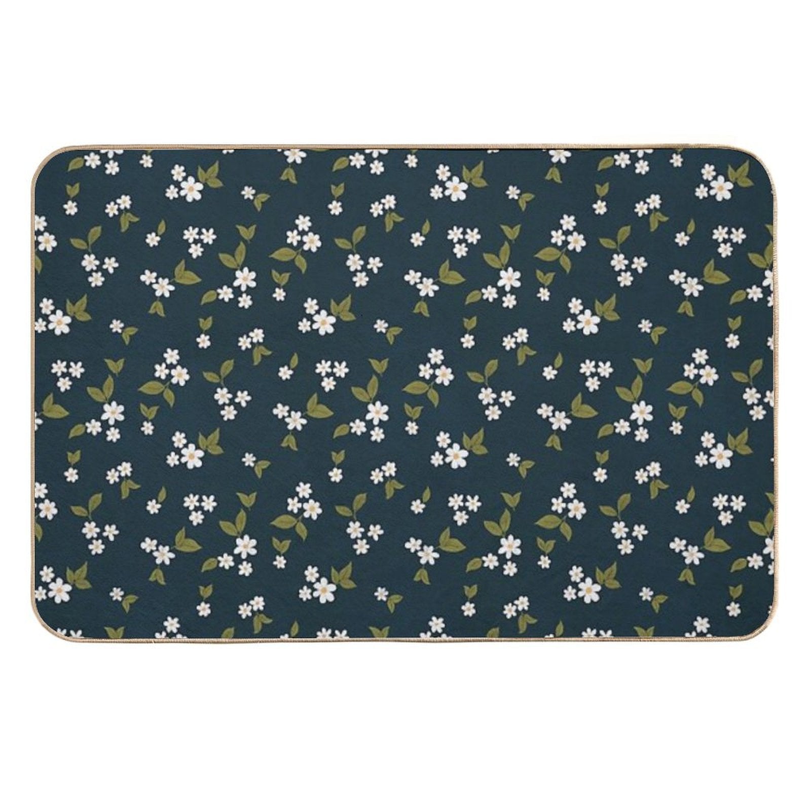 Daisy Bloom Teal  Multi-Purpose Bath Mat