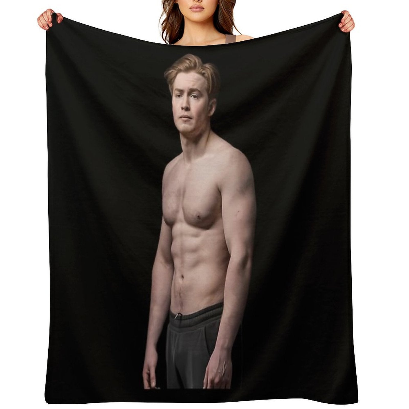 Kit Connor Shirtless  Hot Compact Throw Blanket