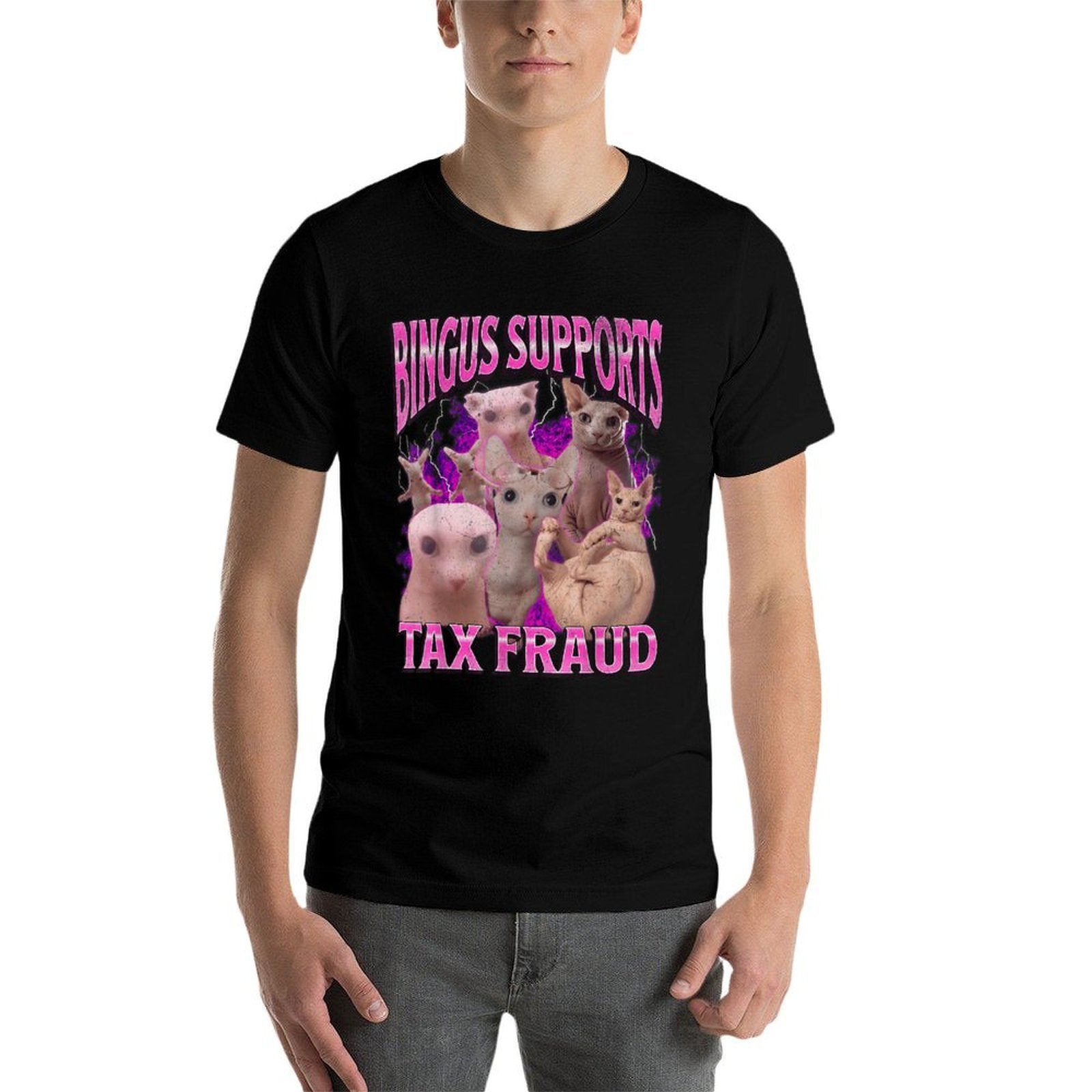 Bingus My Beloved Funny Sphinx Cat Meme Bootleg Graphic  Slim-fit Cut T-Shirt