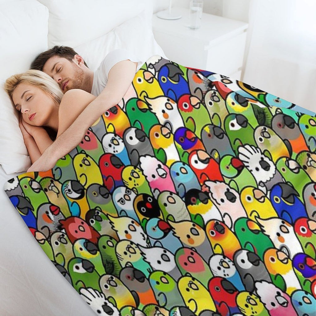 Everybirdy Pattern 2023 All-season Throw Blanket