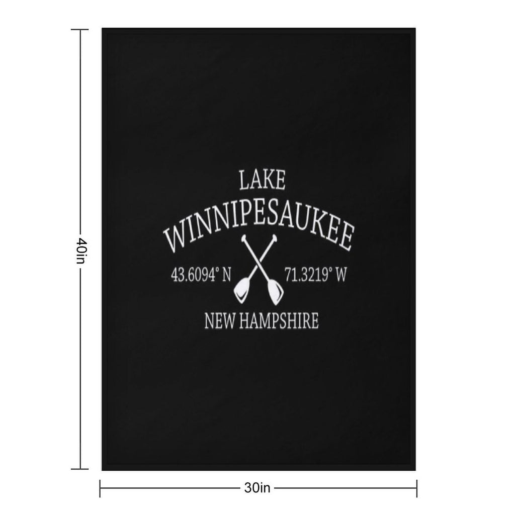 Classic Lake Winnipesaukee Design Comfort Throw Blanket
