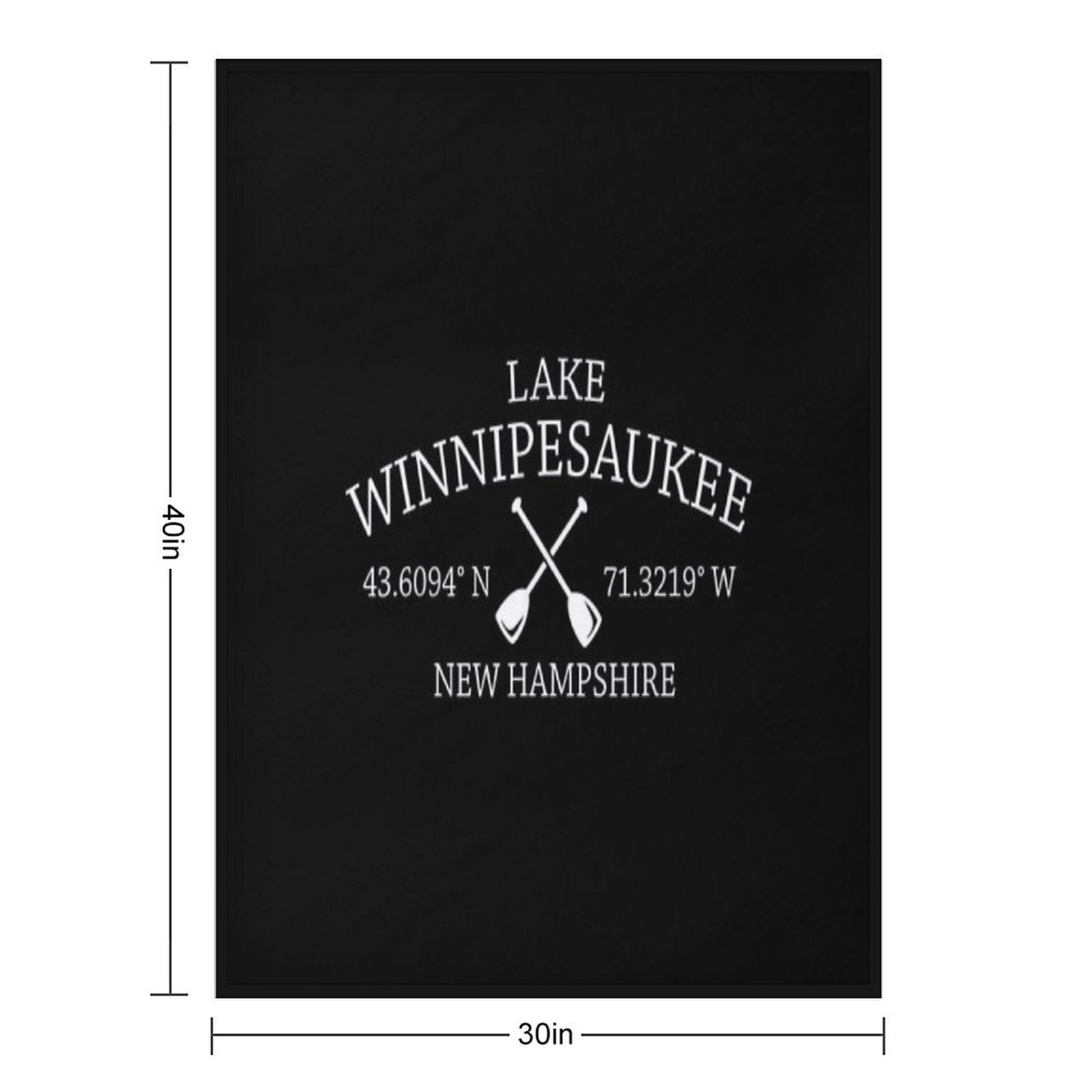 Classic Lake Winnipesaukee Design Comfort Throw Blanket