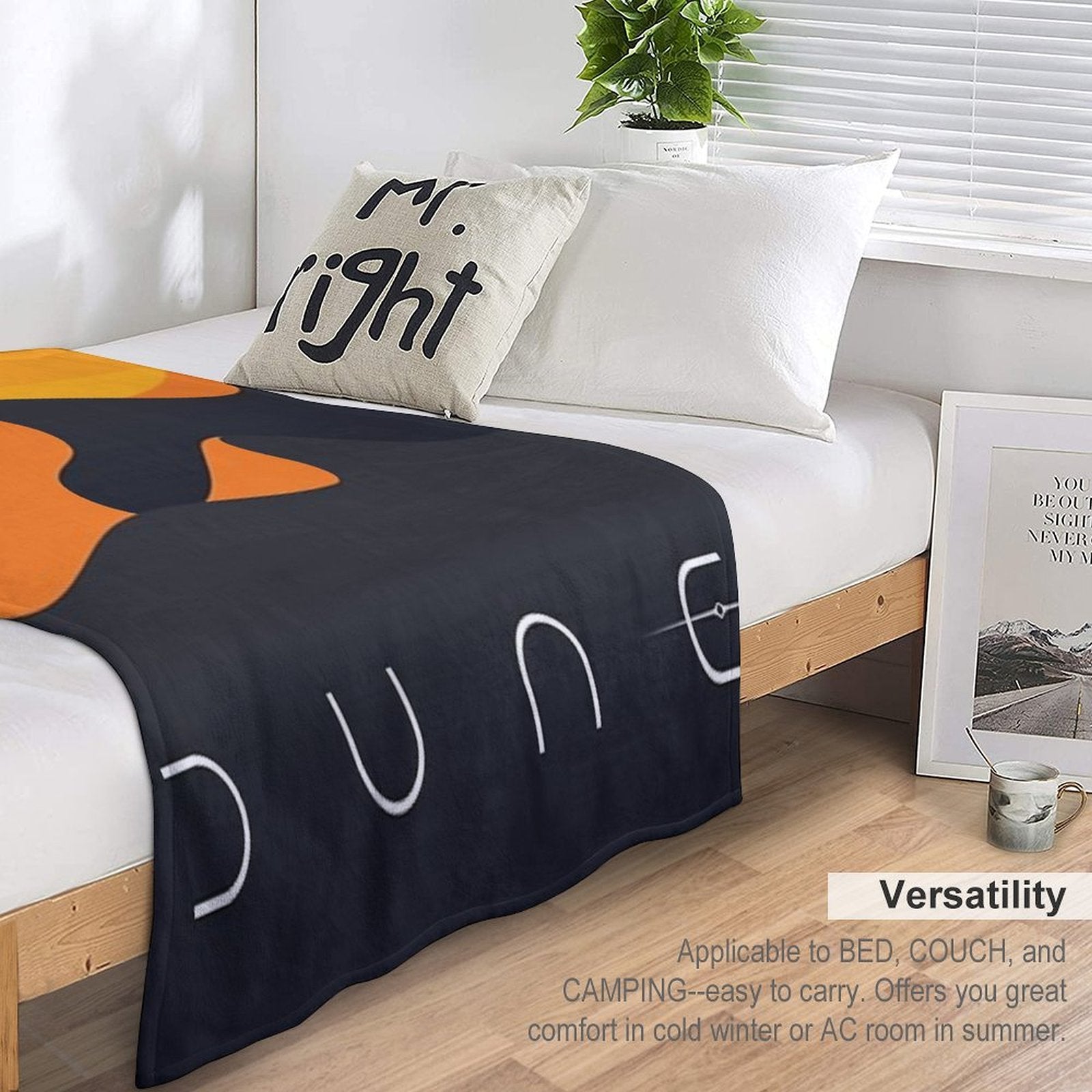 Dune 2021, Arrakis Poster Eco-conscious Throw Blanket