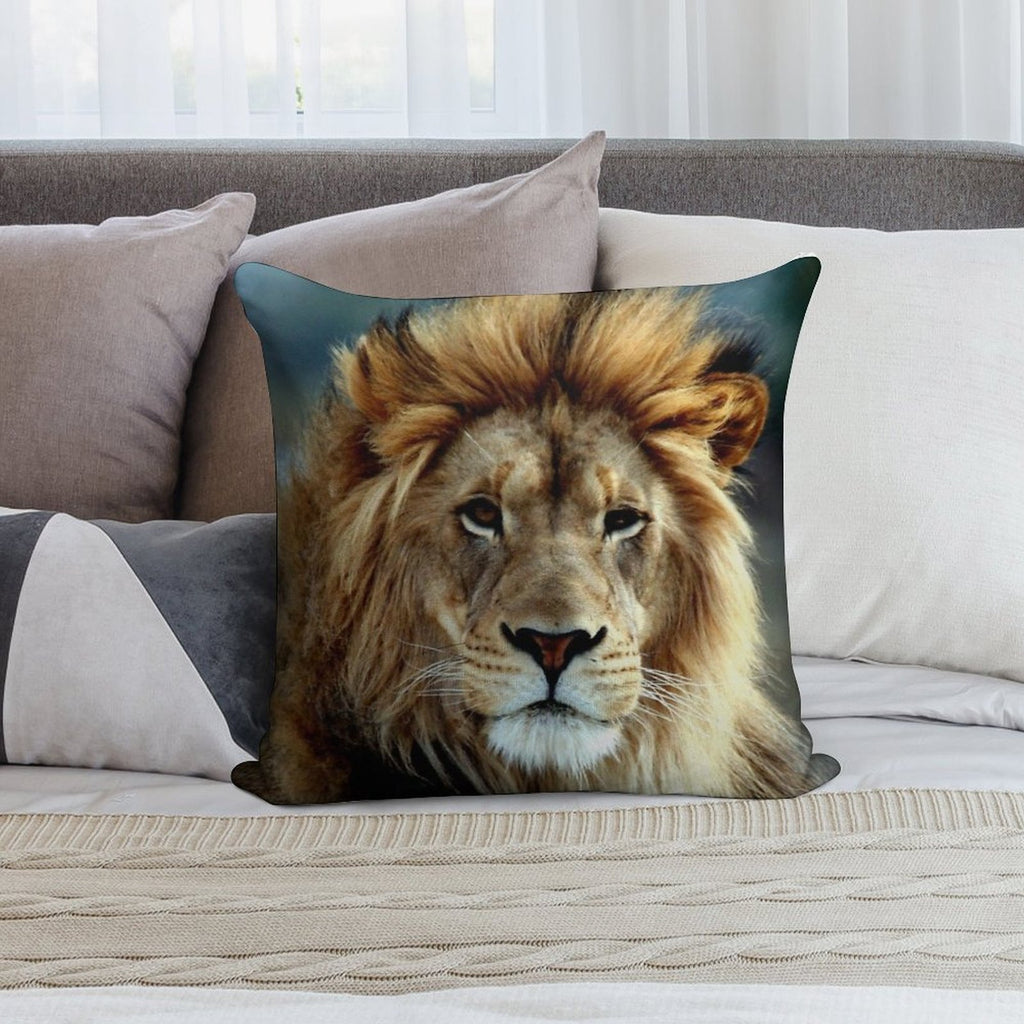 Majestic Lion Soft Durable Construction Throw Pillow