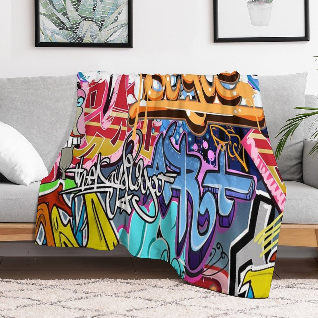 Graffiti Eco-conscious Throw Blanket