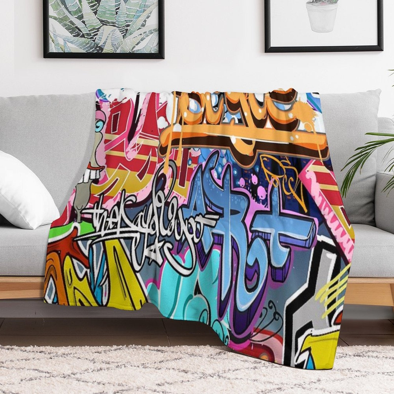 Graffiti Eco-conscious Throw Blanket