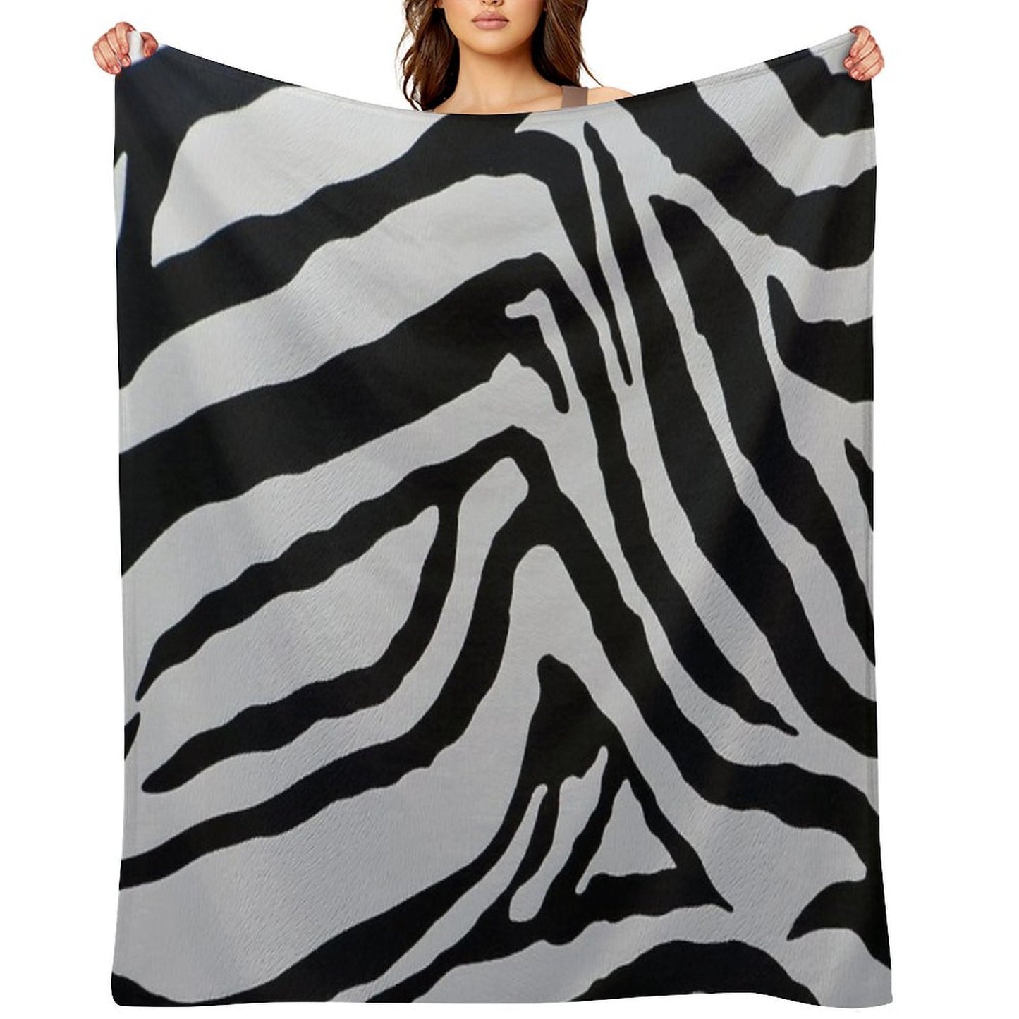 Zebra Pattern Easy Care Throw Blanket