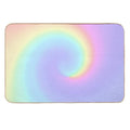 Light Pastel Rainbow Spiral Durable Bath Mat
