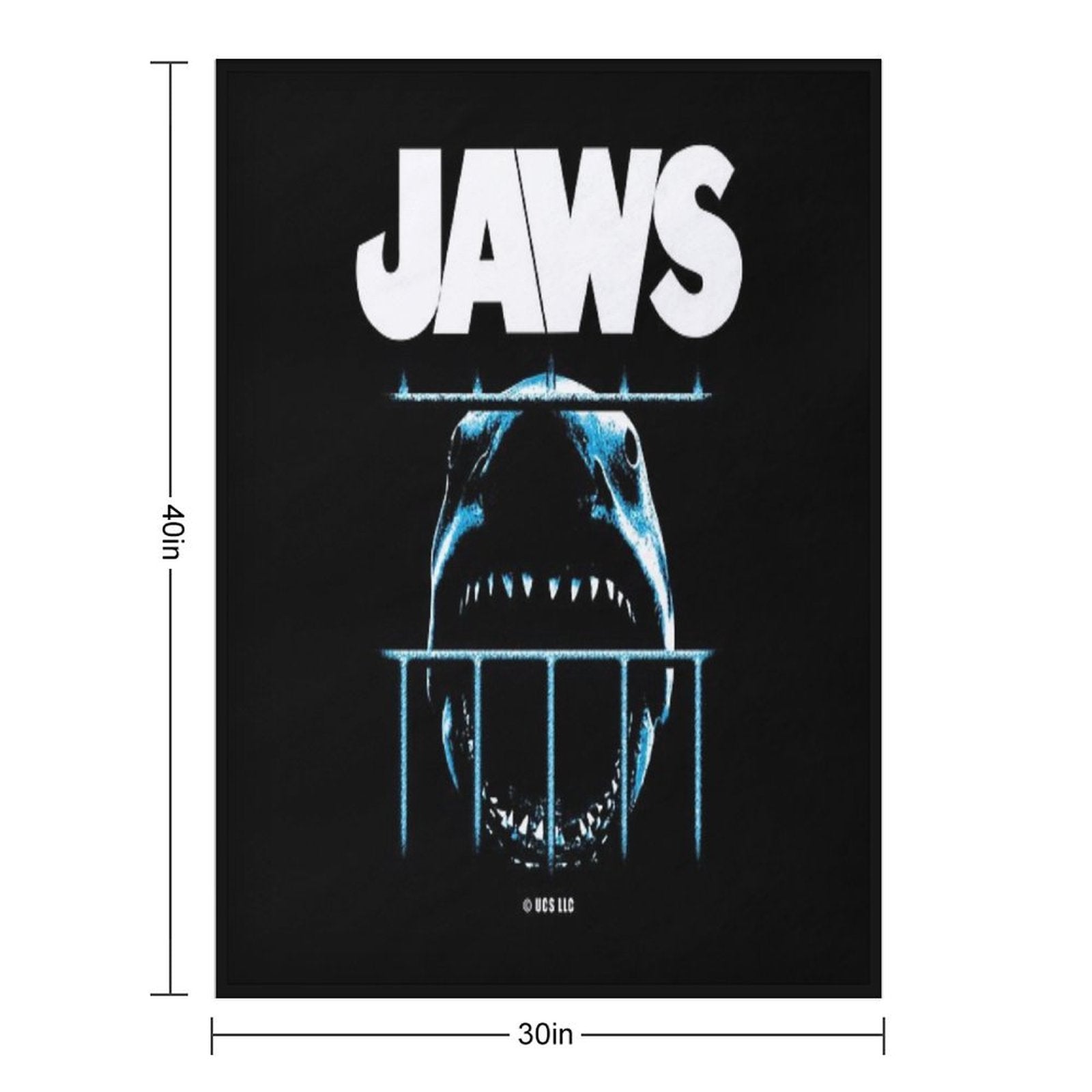 JAWS The Movie Velvety-soft Throw Blanket