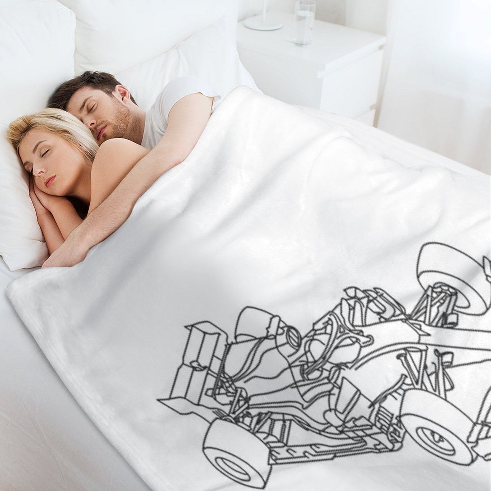 F1 Sketch Comfort Throw Blanket