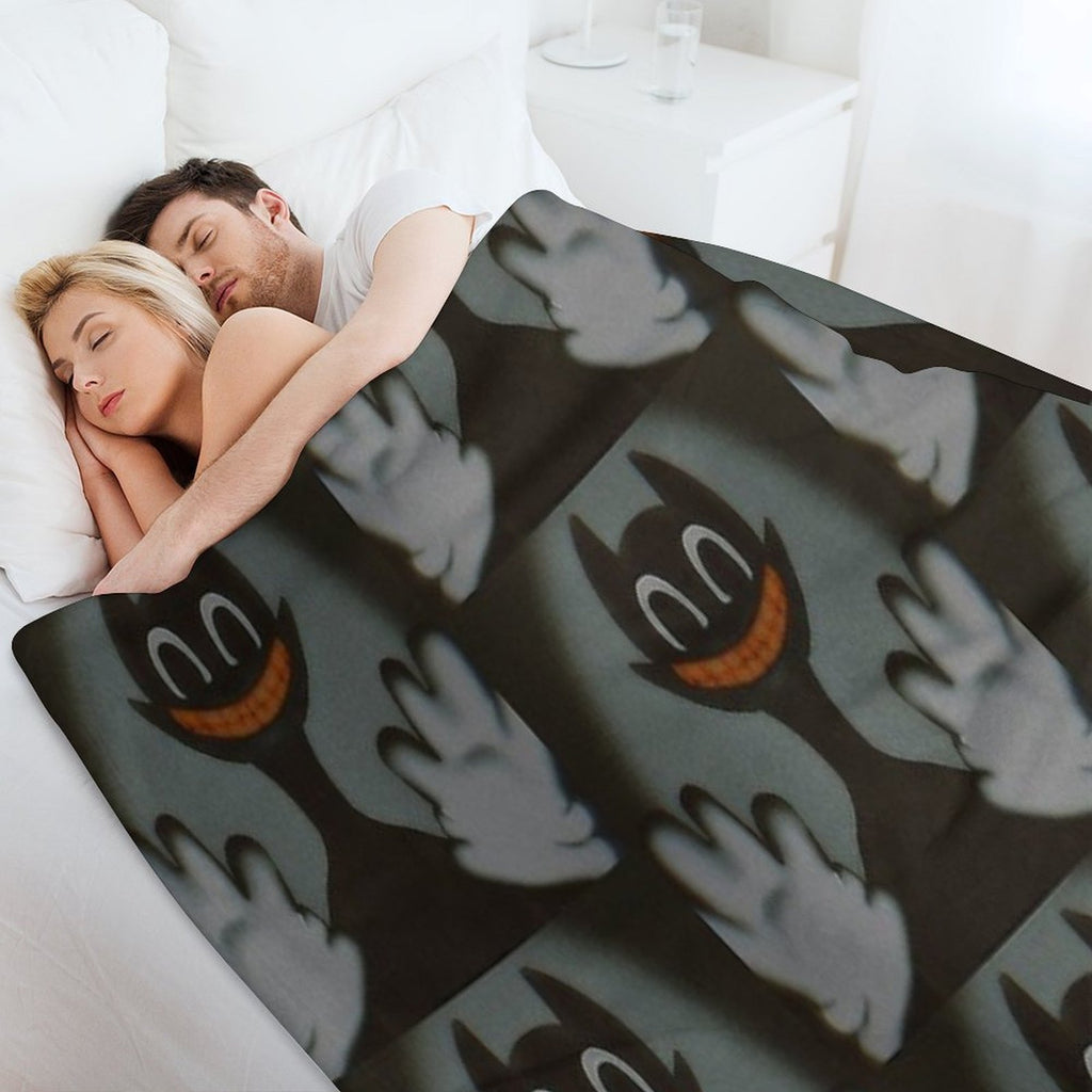 Cartoon Cat Easy Care Throw Blanket
