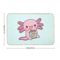 Cute Axolotl Eating Potato Chips  Odorless Bath Mat