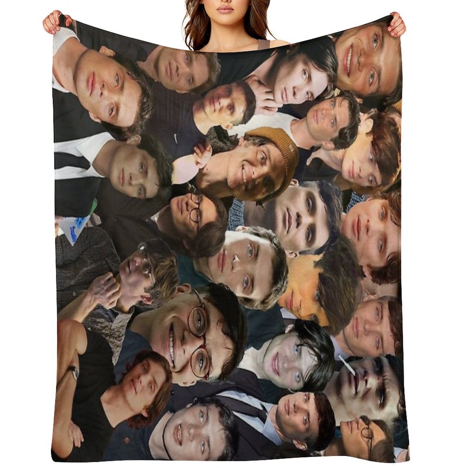Cillian Murphy Photo Collage Plush Throw Blanket