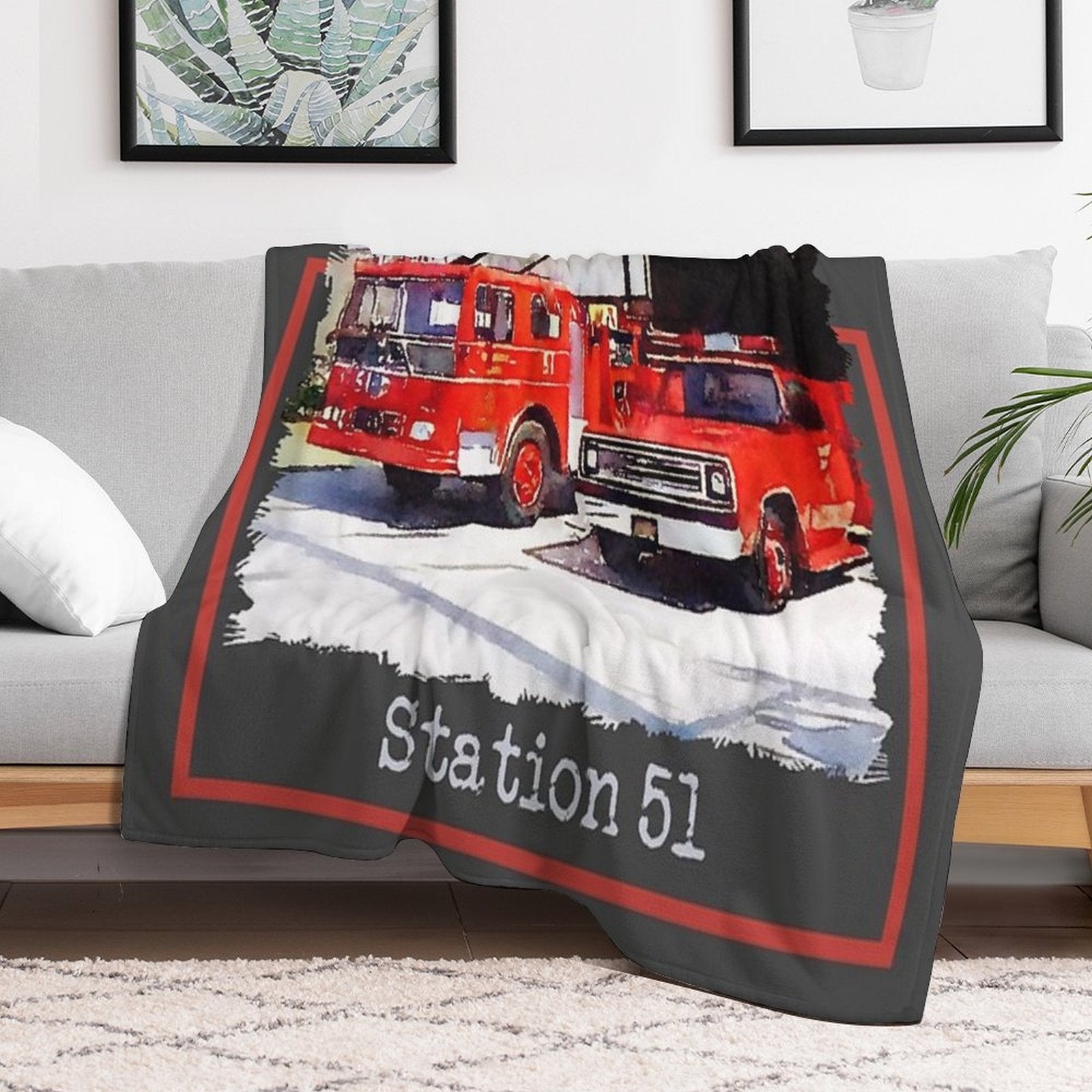 Station 51, Emergency TV Show Gift-ready Throw Blanket