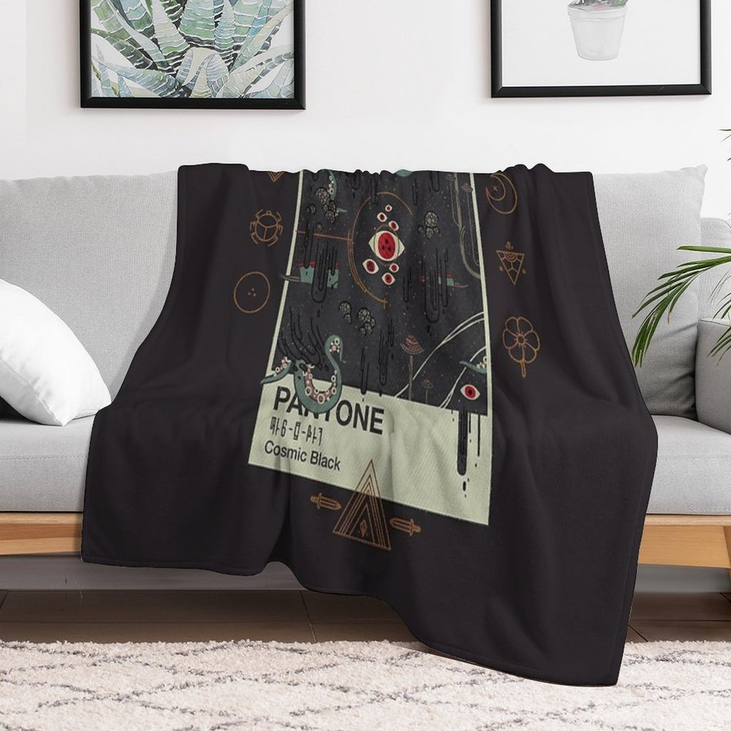 Cosmic Black Sustainable Throw Blanket