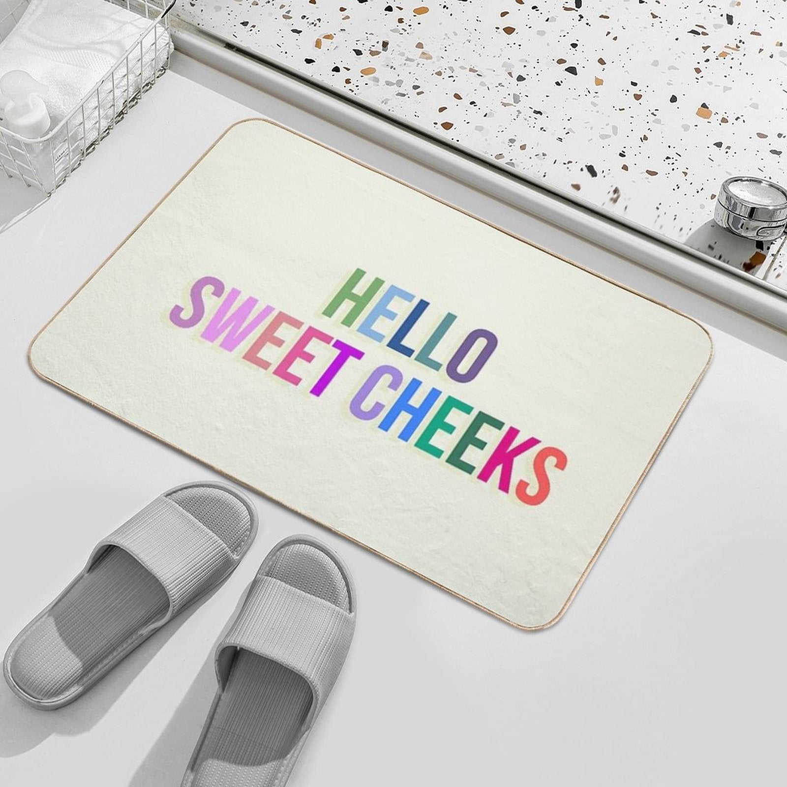 Hello Sweet Cheeks  Versatile Bath Mat