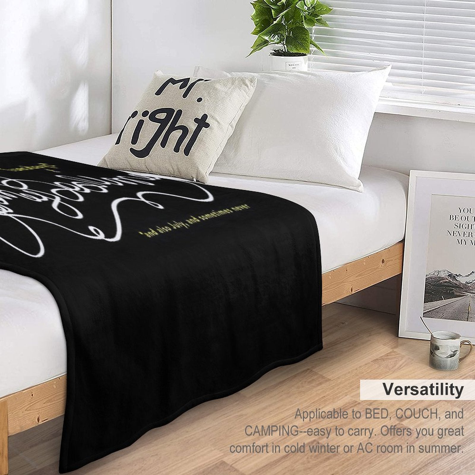 Jeremy Bearimy in White (with Notation) Easy Care Throw Blanket
