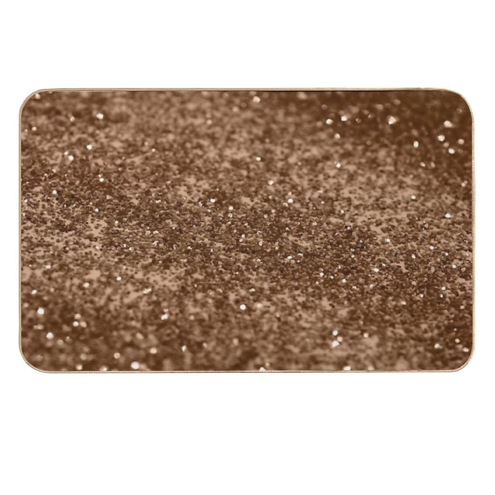 Gold Brown Glam #2 (Photo of Glitter Only - Not Reflective)  Repositionable Bath Mat