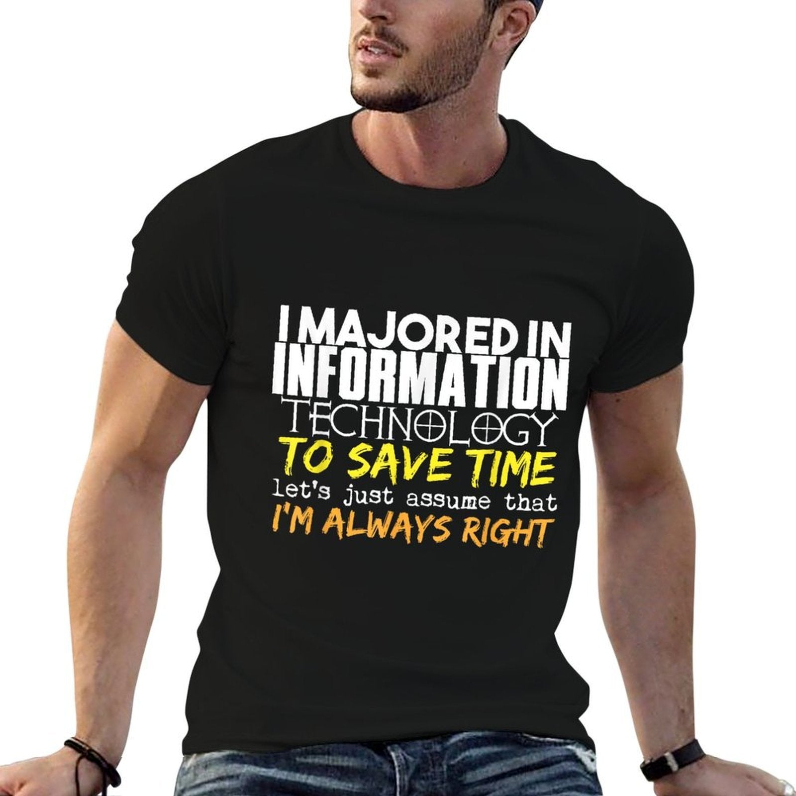 Information Technology Major Gift for Back to School Gift  Tagless Design T-Shirt