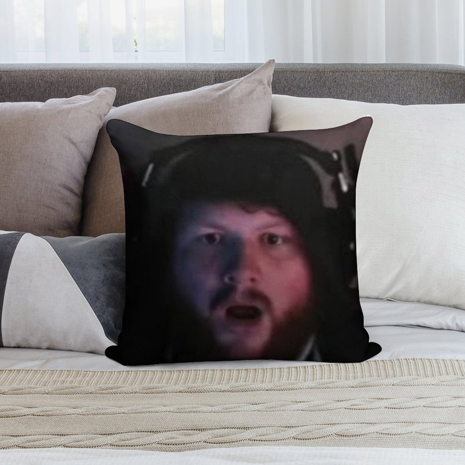 Caseoh Soft Skin-Friendly Throw Pillow
