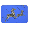 The Tenenbaums Zebra! Royal Blue  Easy To Clean Bath Mat
