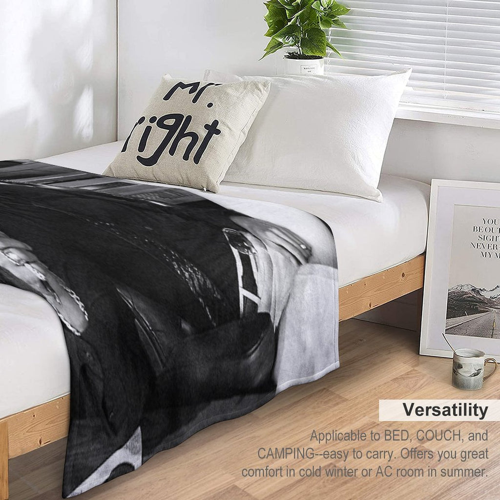 Austin Butler Black And White Sustainable Throw Blanket
