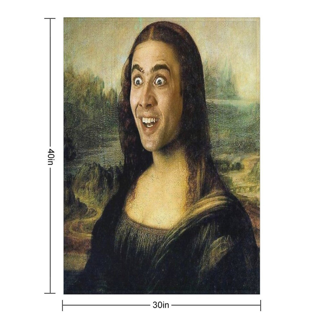 Nicolas Cage As The Mona Lisa All-season Throw Blanket