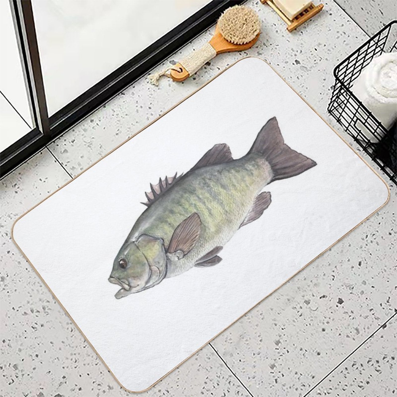 Smallmouth Bass  Easy To Clean Bath Mat
