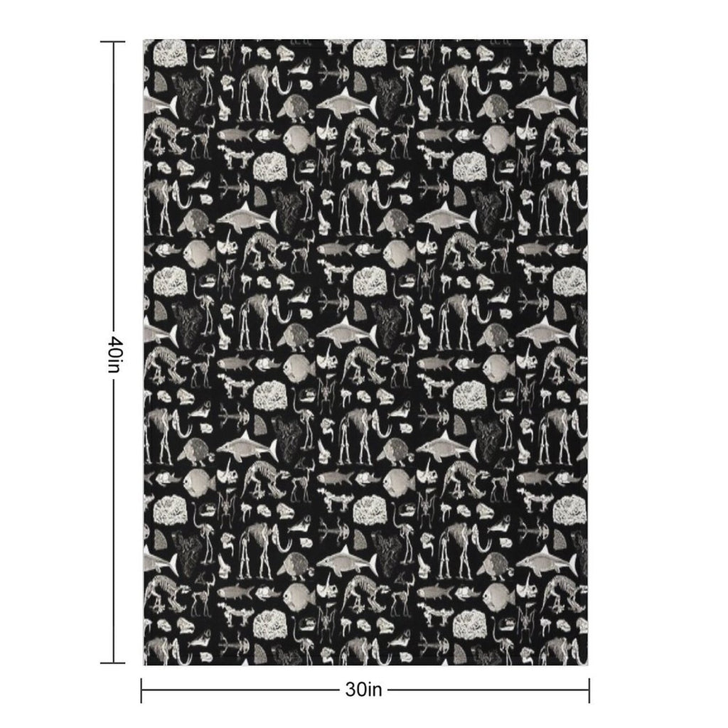 Paleontology Illustration Velvety-soft Throw Blanket