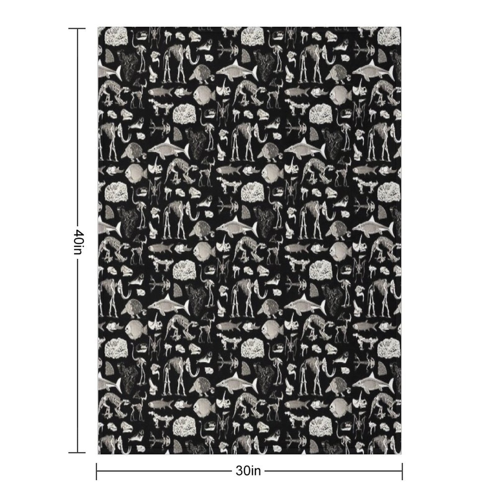 Paleontology Illustration Velvety-soft Throw Blanket