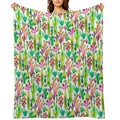 Cacti Garden Quick-dry Throw Blanket