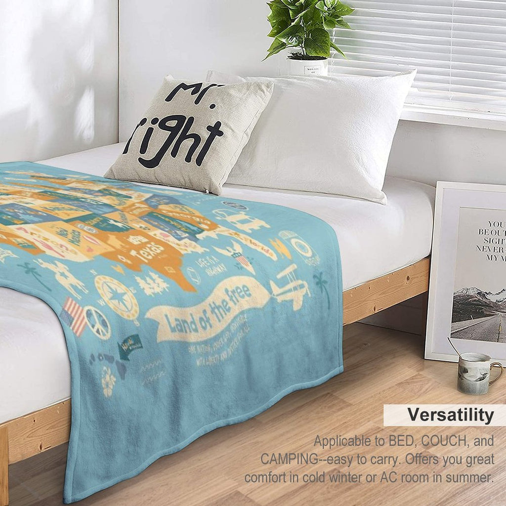 Explore America Premium Throw Blanket