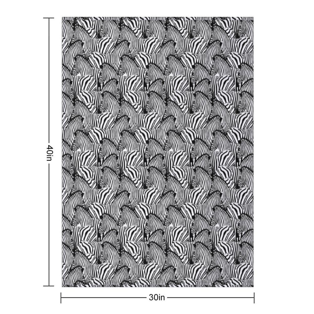 Zebra B  W Easy Care Throw Blanket