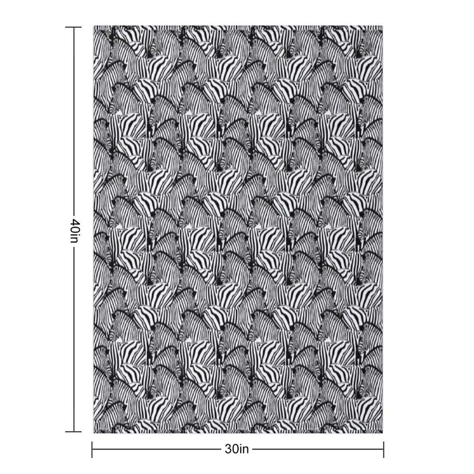 Zebra B  W Easy Care Throw Blanket