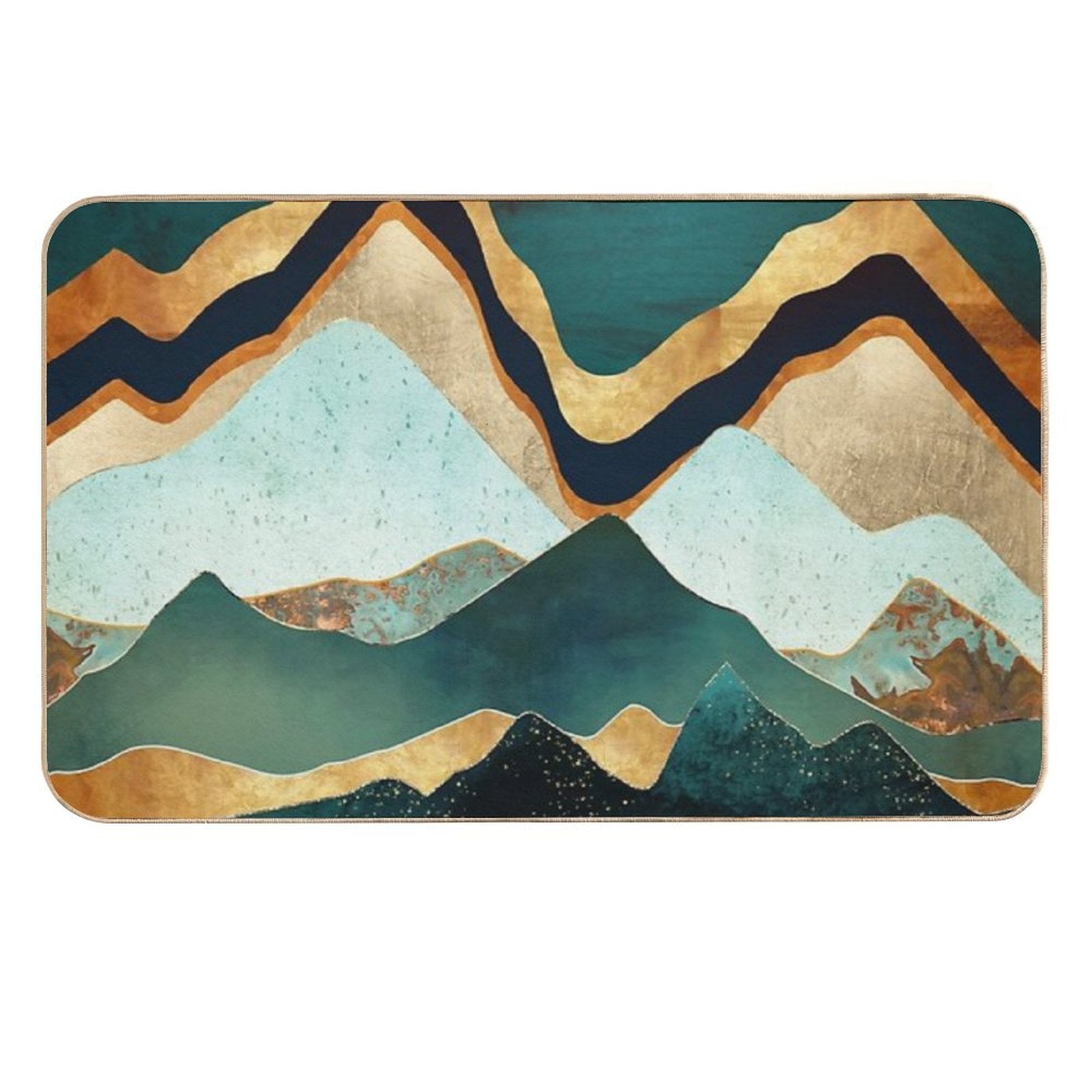 Velvet Copper Mountains  Easy To Clean Bath Mat