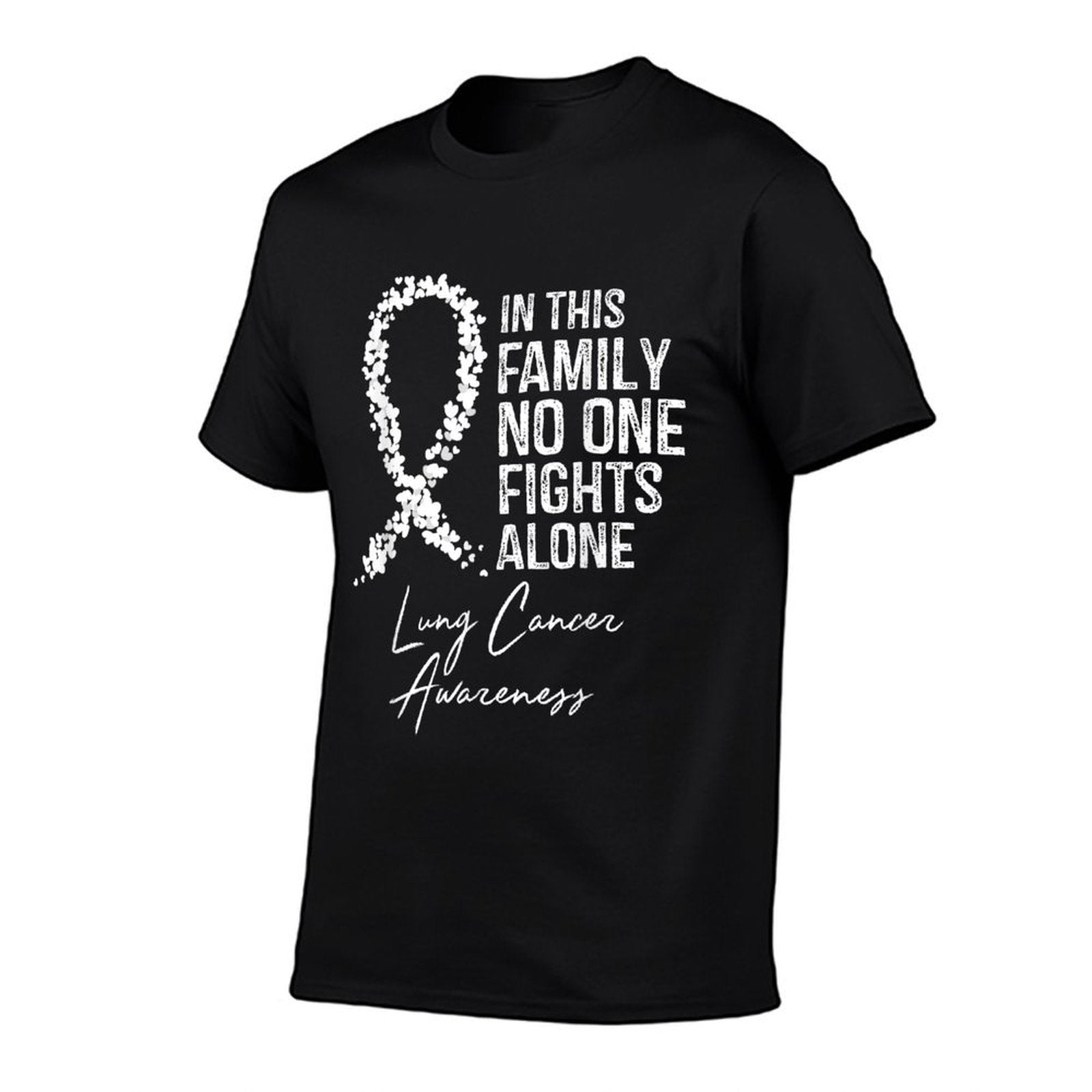 In This Family No One Fights Alone Lung Cancer  Trendy Pattern T-Shirt